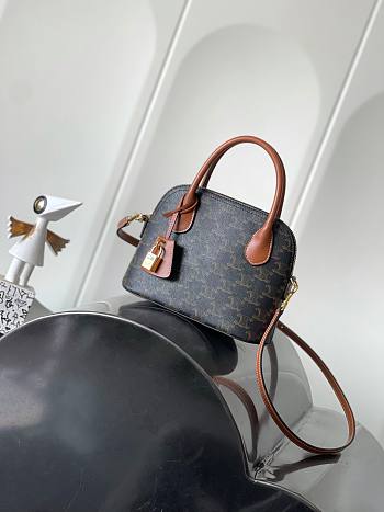 Celine Teen Honorine Bag In Triomphe Canvas And Calfskin Tan - 22.5x17x10cm