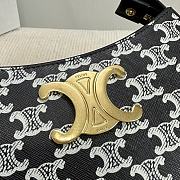 Celine Medium Tilly Bag In Triomphe Canvas Two Tone Black - 23x13.5x4cm - 3