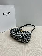 Celine Medium Tilly Bag In Triomphe Canvas Two Tone Black - 23x13.5x4cm - 2