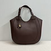Celine Meo Hobo In Supple Calfskin Chestnut - 36x12x33cm - 1