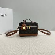 Celine Vanity In Triomphe Canvas And Calfskin Tan - 18x12x18cm - 1