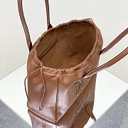 Celine Cabas Drawstring Triomphe Embroidery In Smooth Calfskin Tan - 44x28x18cm - 5
