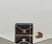 Celine Wallet On Chain Margo In Triomphe Canvas And Calfskin Tan - 19.5x12x4cm - 1
