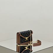 Celine Wallet On Chain Margo In Triomphe Canvas And Calfskin Tan - 19.5x12x4cm - 6