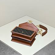 Celine Wallet On Chain Margo In Triomphe Canvas And Calfskin Tan - 19.5x12x4cm - 2