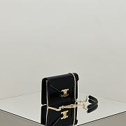 Celine Wallet On Chain Margo In Shiny Calfskin Black - 19.5x12x4cm - 2
