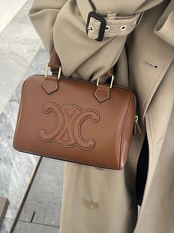 Celine Small Boston In Smooth Calfskin Tan - 19.5x14x7cm