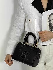 Celine Small Boston In Smooth Calfskin Black - 19.5x14x7cm - 4