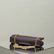 Celine Newspaper Chain Bag Triomphe Soft In Supple Calfskin Chestnut - 31x16x6cm - 5