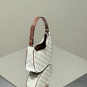Celine Ava Bag In Triomphe Canvas And Calfskin White - 23x7x17cm - 5