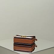 Celine Teen Triomphe Bag In Triomphe Canvas And Calfskin White - 18.5x13.5x7cm - 5