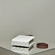 Celine Mini Vertical Tote Bag In Triomphe Canvas And Calfskin White - 20x17x6cm - 6