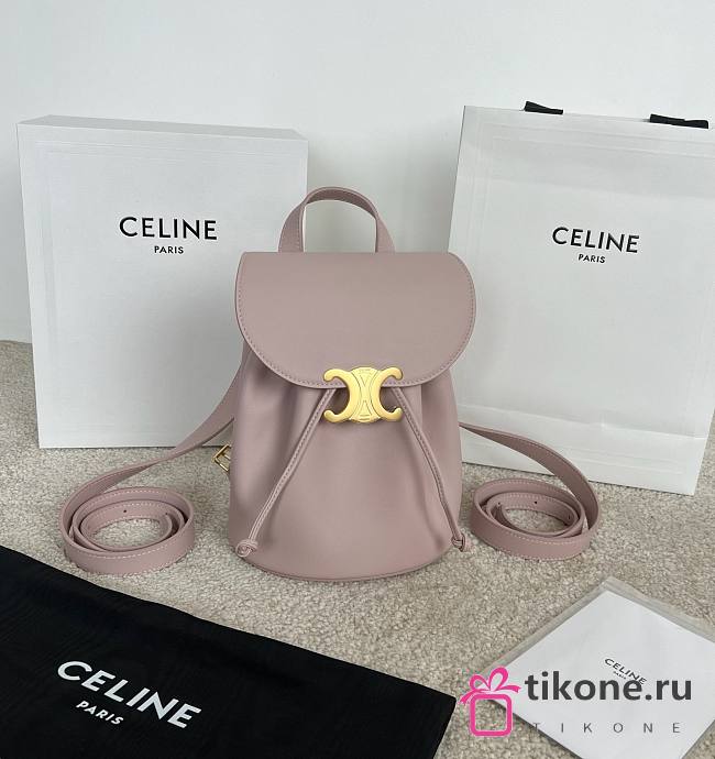 Celine Backpack Bonnie In Smooth Calfskin Pink - 25x18x13cm - 1