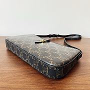 Celine Tina Shoulder Bag In Triomphe Canvas Black - 26×12×3cm - 6