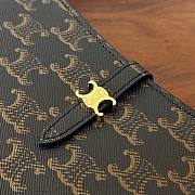 Celine Tina Shoulder Bag In Triomphe Canvas Black - 26×12×3cm - 3