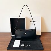 Celine Tina Shoulder Bag In Shiny Calfskin Black - 26×12×3cm - 1