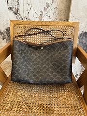 Celine Soft Shopper Bag In Triomphe Canvas And Calfskin - 32.5x24.5x14cm - 2