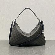 Celine Large Romy In Triomphe Canvas And Calfskin Black - 43x24.5x8cm - 2