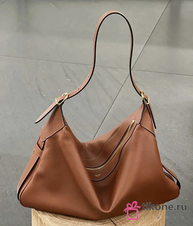 Celine Large Romy In Supple Grained Calfskin Tan - 43x24.5x8cm - 1