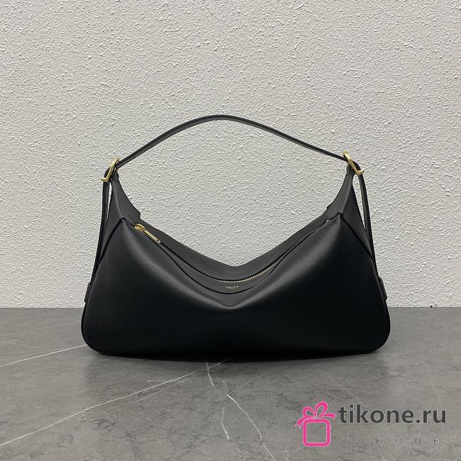 Celine Medium Romy In Supple Grained Calfskin Black - 34x16x5cm - 1