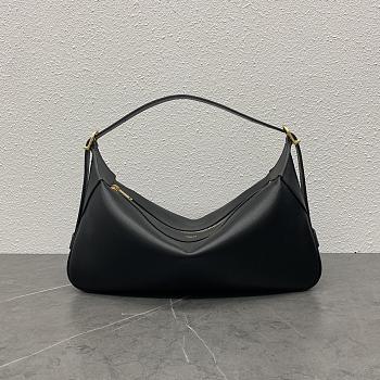 Celine Medium Romy In Supple Grained Calfskin Black - 34x16x5cm