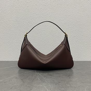 Celine Medium Romy In Supple Grained Calfskin Chestnut - 34x16x5cm