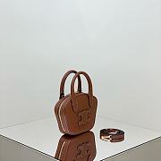Celine Mini Bowling Bag In Smooth Calfskin Tan - 20x15x5cm - 4