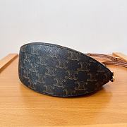 Celine Oval Bag In Triomphe Canvas and Calfskin Tan - 24x20x5cm - 6