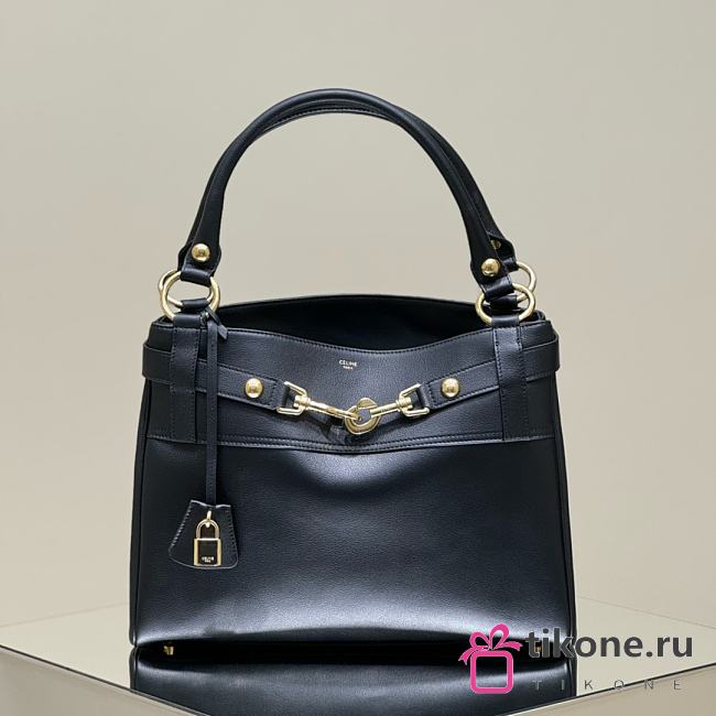 Celine Medium Annabel Bag In Supple Calfskin Black - 36.5x28.5x10cm - 1