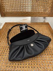 Celine Meidum Polly Bag Calfskin Black Leather - 29.5x14.5x3cm - 3