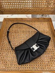 Celine Meidum Polly Bag Calfskin Black Leather - 29.5x14.5x3cm - 5