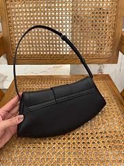 Celine Meidum Polly Bag Calfskin Black Leather - 29.5x14.5x3cm - 2
