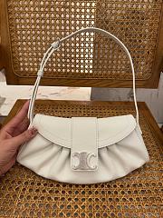 Celine Meidum Polly Bag Calfskin White Leather - 29.5x14.5x3cm - 1