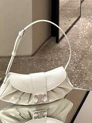 Celine Meidum Polly Bag Calfskin White Leather - 29.5x14.5x3cm - 5
