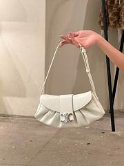 Celine Meidum Polly Bag Calfskin White Leather - 29.5x14.5x3cm - 3