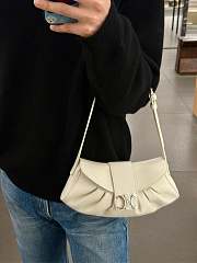 Celine Meidum Polly Bag Calfskin White Leather - 29.5x14.5x3cm - 2