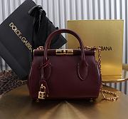 Dolce & Gabbana Mini Marlene Day Bag Burgundy - 19x13.5x7cm - 1