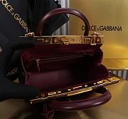 Dolce & Gabbana Mini Marlene Day Bag Burgundy - 19x13.5x7cm - 3