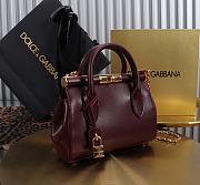 Dolce & Gabbana Mini Marlene Day Bag Burgundy - 19x13.5x7cm - 6