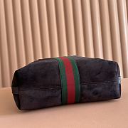 Gucci Ophidia Medium Tote Bag In Dark Brown Suede - 36x30x12.5cm - 3