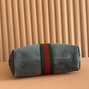 Gucci Ophidia Medium Tote Bag In Gray Suede - 36x30x12.5cm - 5