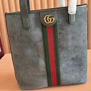 Gucci Ophidia Medium Tote Bag In Gray Suede - 36x30x12.5cm - 2
