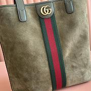 Gucci Ophidia Medium Tote Bag In Green Suede - 36x30x12.5cm - 2