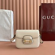 Gucci Horsebit 1955 Small Shoulder Bag White - 20.5x14.5x5cm - 1