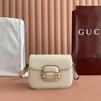 Gucci Horsebit 1955 Small Shoulder Bag White - 20.5x14.5x5cm