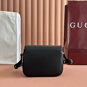 Gucci Horsebit 1955 Small Shoulder Bag Black - 20.5x14.5x5cm - 4