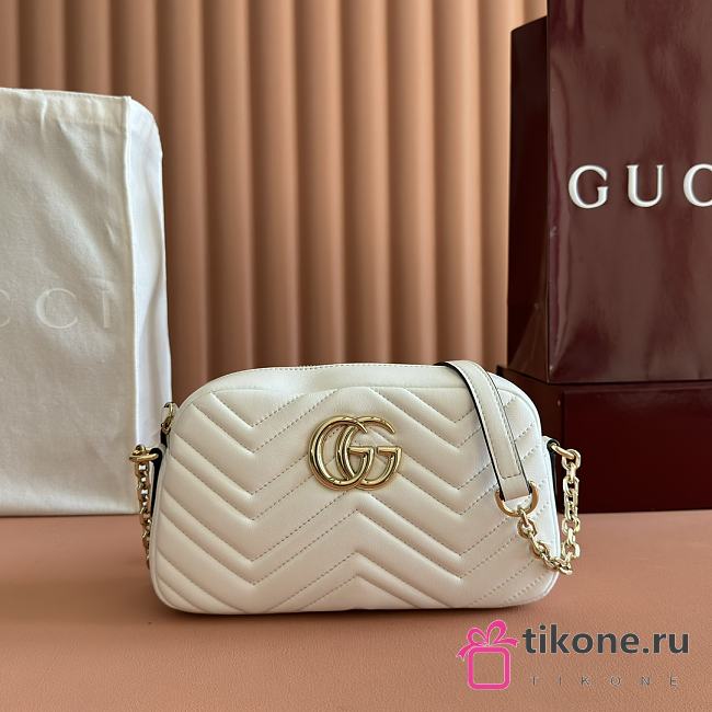 Gucci GG Marmont Small Camera Bag White - 24x15x8cm - 1