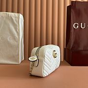 Gucci GG Marmont Small Camera Bag White - 24x15x8cm - 3
