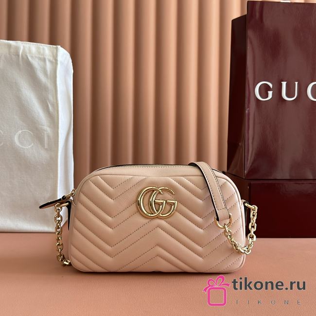 Gucci GG Marmont Small Camera Bag Pink - 24x15x8cm - 1