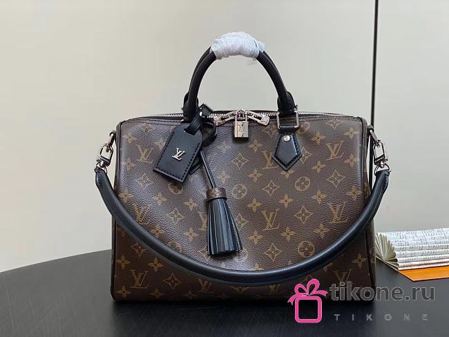 LV Speedy Soft 30 Dark Monogram Canvas Black M12243 - 30x21x17cm - 1